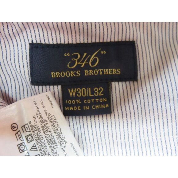 Brooks Brothers 346 Salmon Pink Colored Khaki Pnats Flat Front Size 30/32 Cotton - Picture 4 of 5